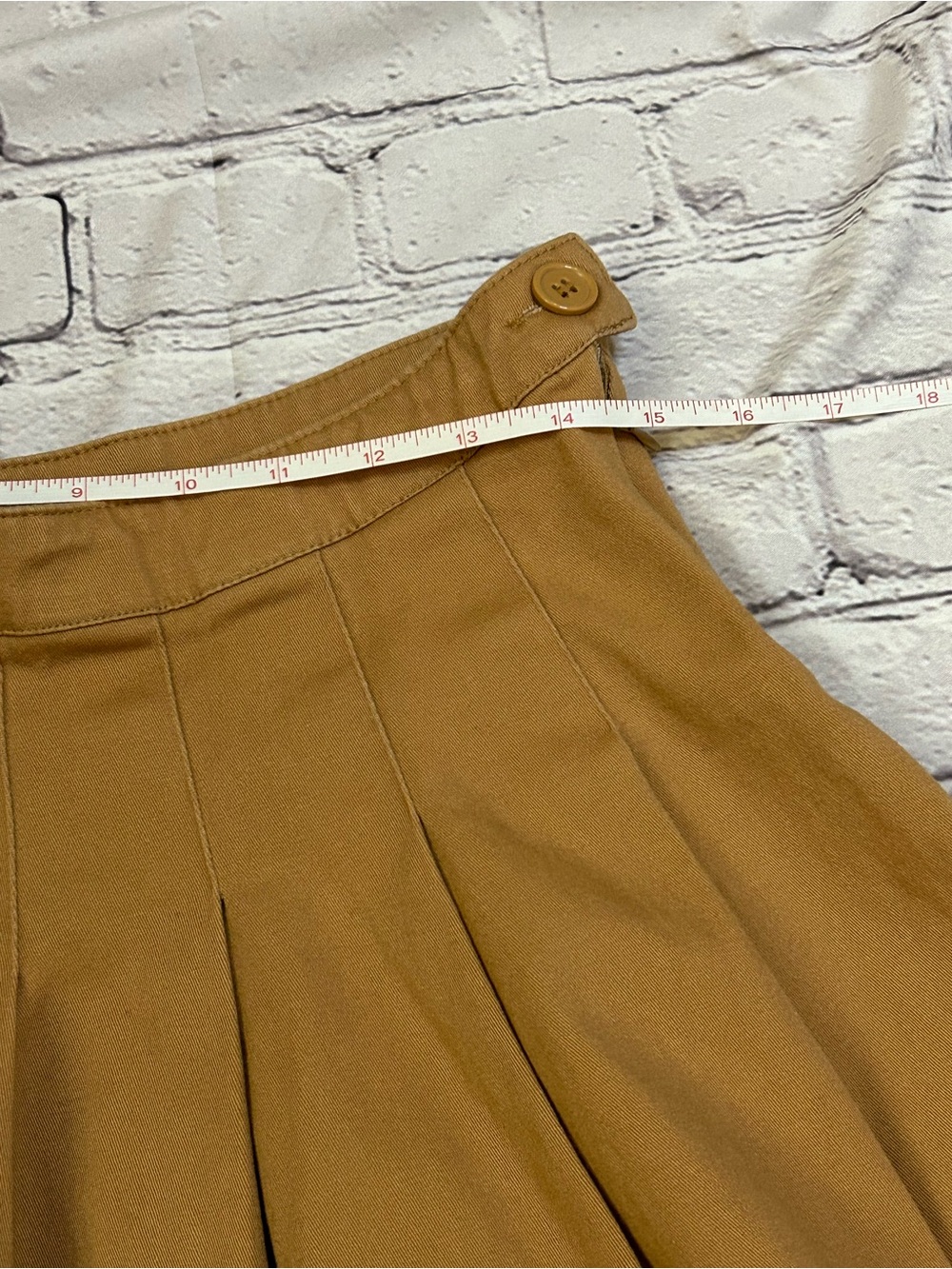 Women's Tan Circle Skirt - Classic Flared Skater - Picture 5 of 6